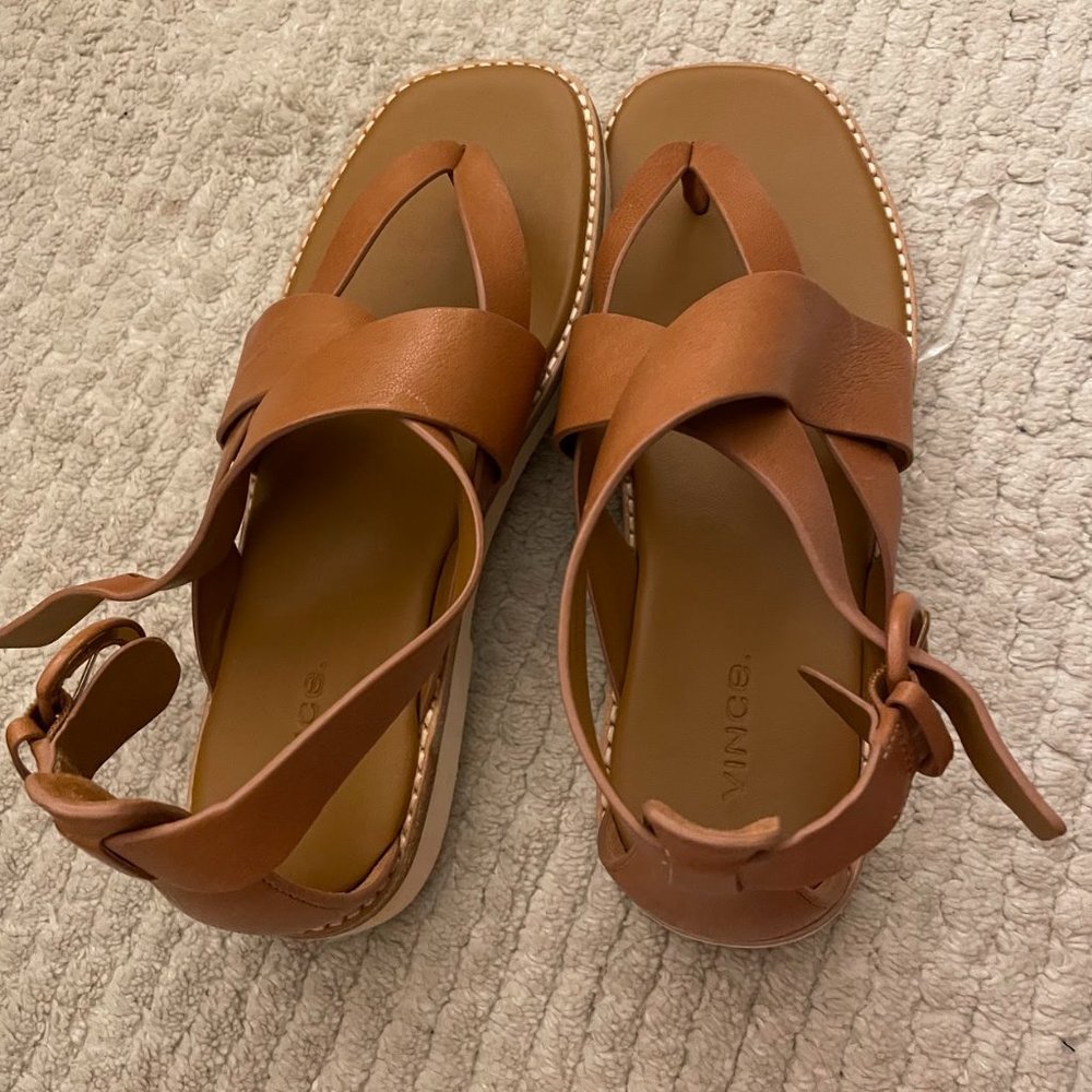 Vince Size 8 Morris Strappy Flat Sandal, wore once